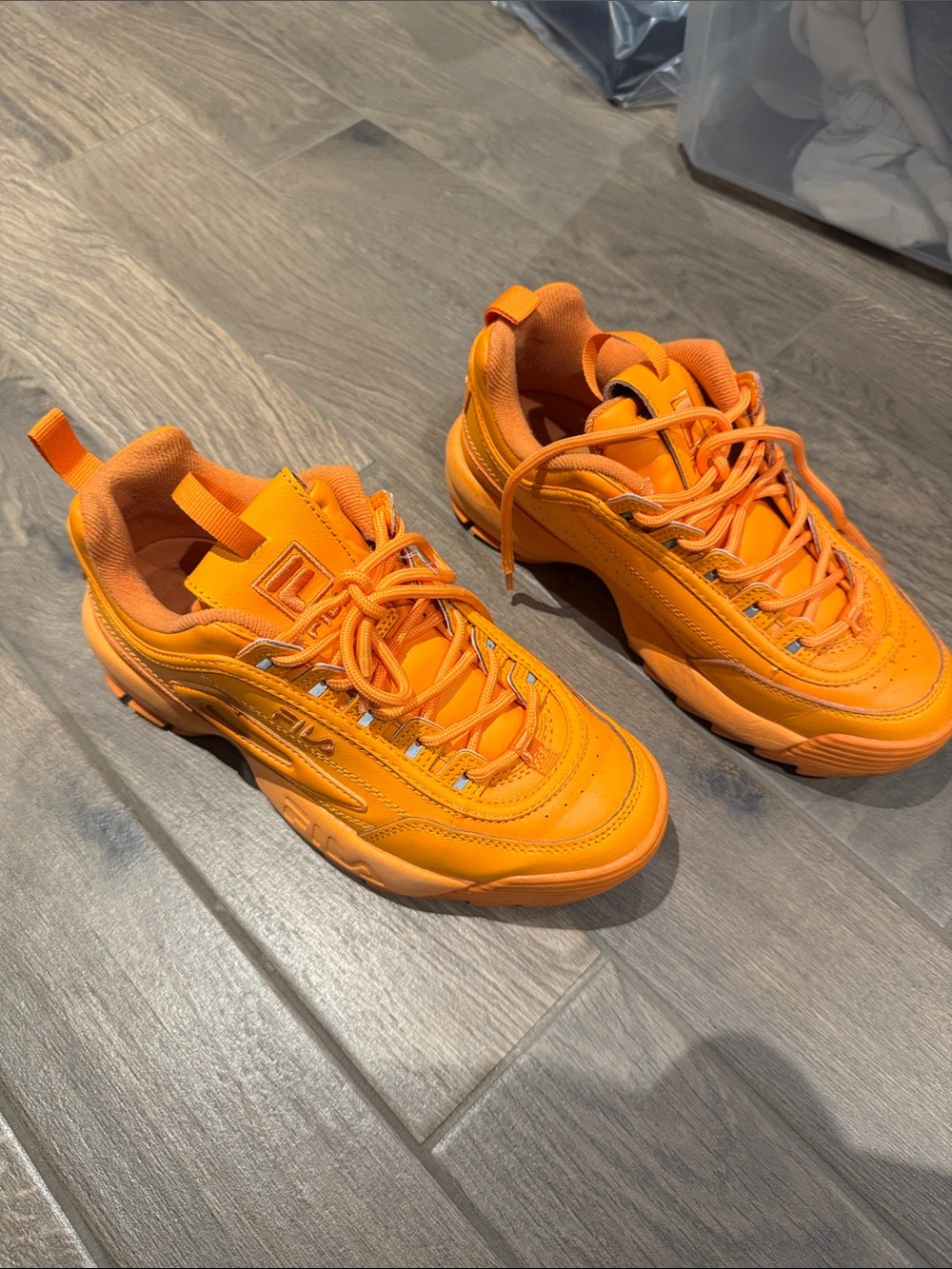 FILA Men's Chunky Sneakers in Bright Orange